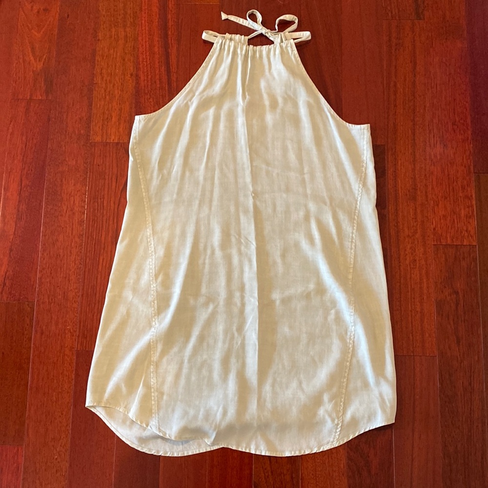 Cloth & Stone Halter Neck Sleeveless Waistless Dress Light Sage Color Size L